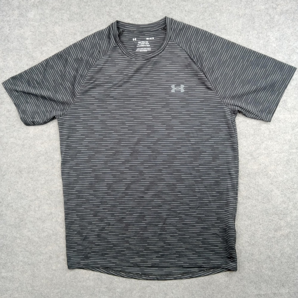 Under Armour Shirt Mens Medium Gray Tech Tee Short Sleeve Athletic Training Top
